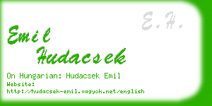 emil hudacsek business card